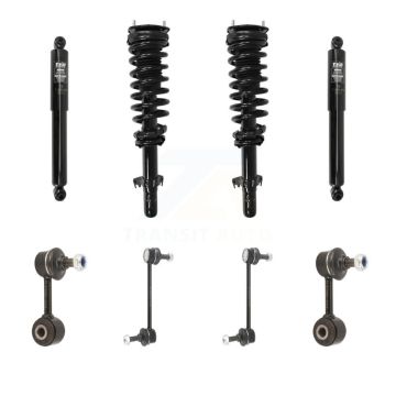 Front Rear Complete Strut Shock & TQ Bar Link Kit For Ford Fusion Lincoln MKZ Milan KSS-107695