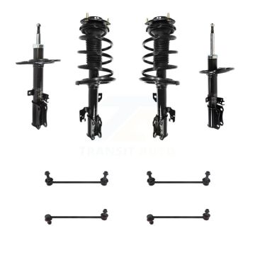 Front Rear Complete Suspension Strut & TOR Bar Link Kit (8Pc) For Lexus ES350 KSS-107708