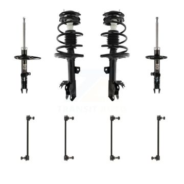 Front Rear Complete Suspension Strut & TQ Bar Link Kit (8Pc) For Toyota Camry KSS-107709