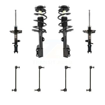 Front Rear Complete Strut & TQ Bar Link Kit (8Pc) For Toyota Highlander AWD KSS-107711