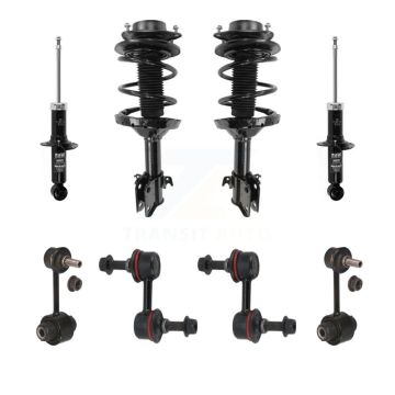 Front Rear Complete Strut & TOR sway Bar Link Kit (8Pc) For Subaru Impreza KSS-107721