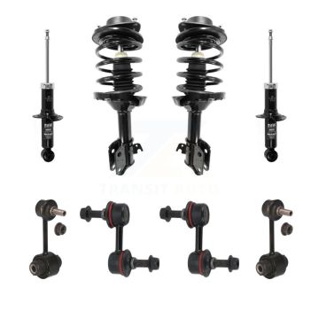 Front Rear Complete Strut & TOR sway Bar Link Kit (8Pc) For Subaru Impreza KSS-107731