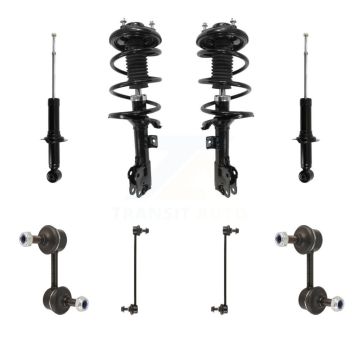 Front Rear Complete Strut & TQ sway Bar Link Kit (8Pc) For Mitsubishi Lancer KSS-107734