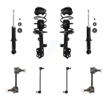 Front Rear Complete Strut & TQ Bar Link Kit (8Pc) For 2010 Pontiac Vibe FWD KSS-107736