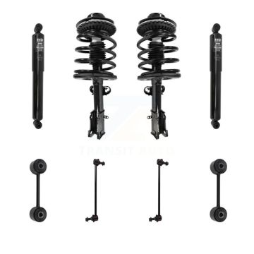 Front Rear Complete Strut Shock & TOR Bar Link Kit (8Pc) For Dodge Caravan Chrysler KSS-107738