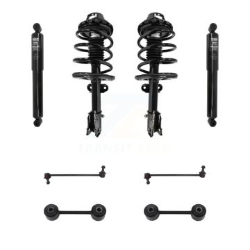 Front Rear Complete Strut Shock & TOR sway Bar Link Kit (8Pc) For Chrysler Voyager KSS-107739