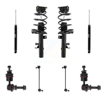 Front Rear Complete Suspension Strut Shock & TOR Bar Link Kit (8Pc) For Ford Focus KSS-107742
