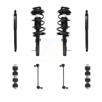 Front Rear Complete Suspension Strut Shock & TOR Bar Link Kit (8Pc) For Ford Focus KSS-107747