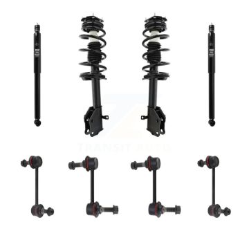 Front Rear Complete Strut Shock & TOR Bar Link Kit (8Pc) For Ford Edge Lincoln MKX KSS-107752