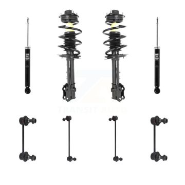 Front Rear Complete Suspension Strut Shock & TOR Bar Link Kit (8Pc) For Kia Sportage KSS-107755