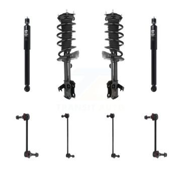 Front Rear Complete Strut Shock & TOR Bar Link Kit (8Pc) For 2007-2012 Acura RDX KSS-107757