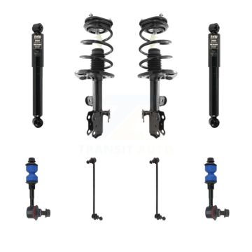 Front Rear Complete Suspension Strut Shock & TOR Bar Link Kit (8Pc) For Toyota RAV4 KSS-107759