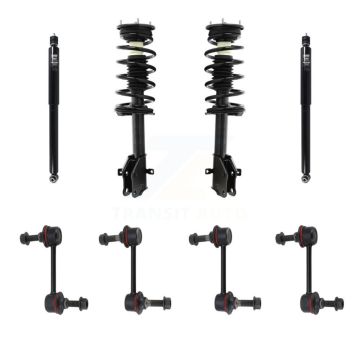 Front Rear Complete Strut Shock & TOR Bar Link Kit (8Pc) For Ford Edge Lincoln MKX KSS-107762
