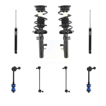 Front Rear Complete Strut Shock & TOR Bar Link Kit (8Pc) For 2013-2019 Ford Escape KSS-107768