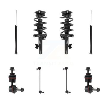 Front Rear Complete Strut Shock & TOR sway Bar Link Kit (8Pc) For Volvo S40 C30 V50 KSS-107770