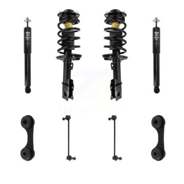 Front Rear Complete Strut Shock & TOR Bar Link Kit (8Pc) For Chevrolet Malibu G6 KSS-107776