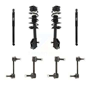 Front Rear Complete Strut Shock & TQ Bar Link Kit (8Pc) For Ford Edge Lincoln MKX KSS-107784