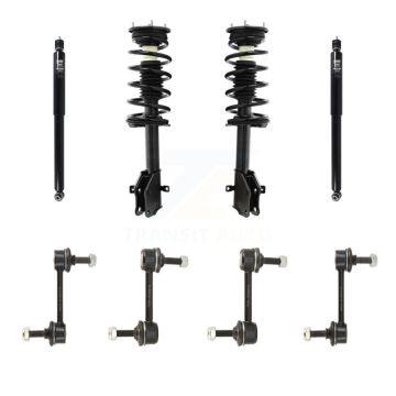 Front Rear Complete Strut Shock & TQ Bar Link Kit (8Pc) For Ford Edge Lincoln MKX KSS-107785