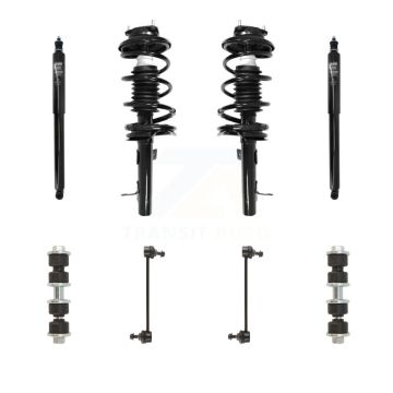 Front Rear Complete Suspension Strut Shock & TQ Bar Link Kit (8Pc) For Ford Focus KSS-107786
