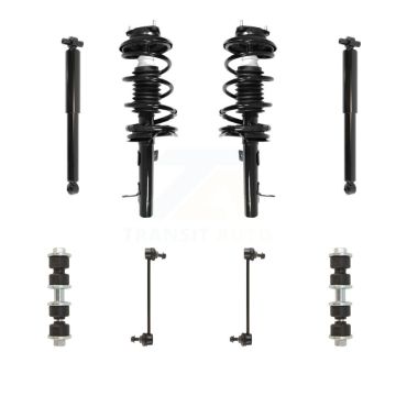 Front Rear Complete Suspension Strut Shock & TQ Bar Link Kit (8Pc) For Ford Focus KSS-107787