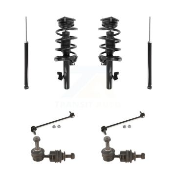 Front Rear Complete Strut Shock & TQ sway Bar Link Kit (8Pc) For Volvo S40 C30 V50 KSS-107790