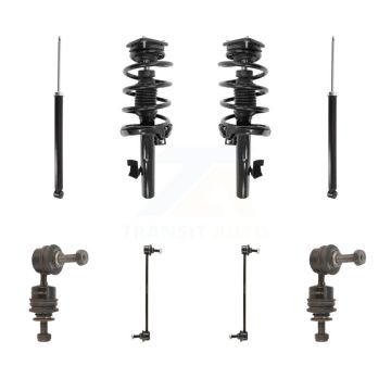 Front Rear Complete Strut Shock & TQ sway Bar Link Kit (8Pc) For Volvo S40 C30 V50 KSS-107791