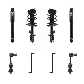 Front Rear Complete Suspension Strut Shock & TQ Bar Link Kit (8Pc) For Toyota RAV4 KSS-107794