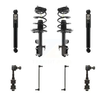 Front Rear Complete Suspension Strut Shock & TQ Bar Link Kit (8Pc) For Toyota RAV4 KSS-107795
