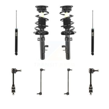 Front Rear Complete Strut Shock & TQ Bar Link Kit (8Pc) For 2013-2019 Ford Escape KSS-107798