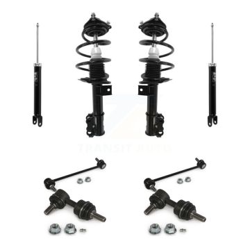 Front Rear Complete Strut Shock & TQ sway Bar Link Kit (8Pc) For Hyundai Sonata Kia KSS-107799