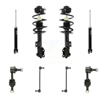 Front Rear Complete Strut Shock & TQ sway Bar Link Kit (8Pc) For Hyundai Sonata Kia KSS-107800
