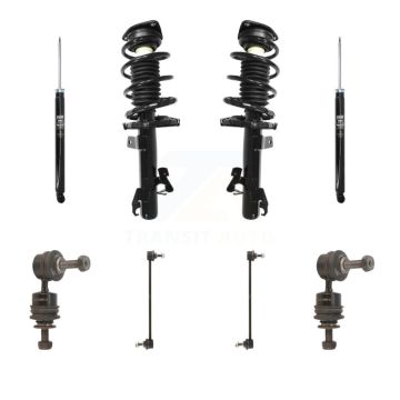 Front Rear Complete Suspension Strut Shock & TQ Bar Link Kit (8Pc) For Mazda 3 5 KSS-107804