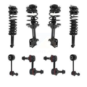 Front Rear Complete suspension Strut & TOR sway Bar Link Kit (8Pc) For Subaru Forester KSS-107809