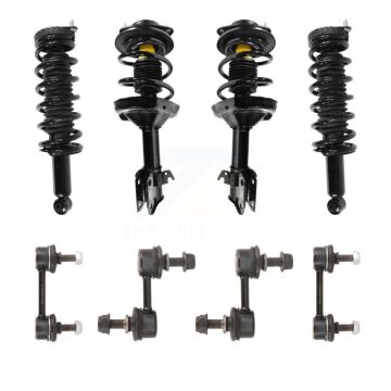 Front Rear Complete suspension Strut & TQ sway Bar Link Kit (8Pc) For Subaru Legacy KSS-107824