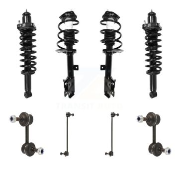 Front Rear Complete Strut & TQ sway Bar Link Kit (8Pc) For 2007-2009 Jeep Patriot Compass KSS-107825