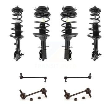 Front Rear Complete suspension Strut & TOR Bar Link Kit (8Pc) For Kia Spectra Spectra5 KSS-107827