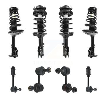 Front Rear Complete Strut & TOR sway Bar Link Kit (8Pc) For 2000-2005 Hyundai Accent KSS-107828