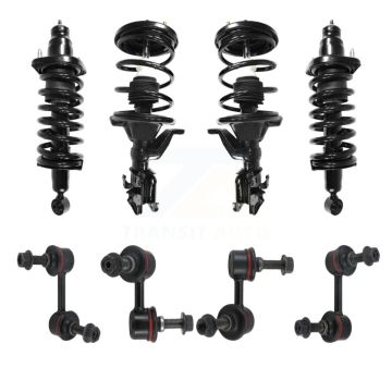 Front Rear Complete suspension Strut & TOR Bar Link Kit (8Pc) For Honda Civic Acura EL KSS-107832