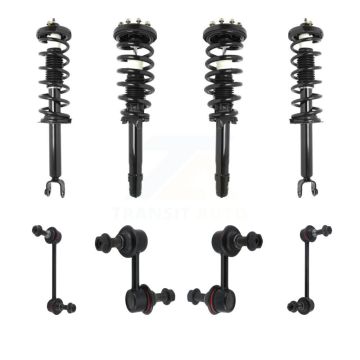 Front Rear Complete suspension Strut & TOR Bar Link Kit (8Pc) For 2009-2014 Acura TL AWD KSS-107836