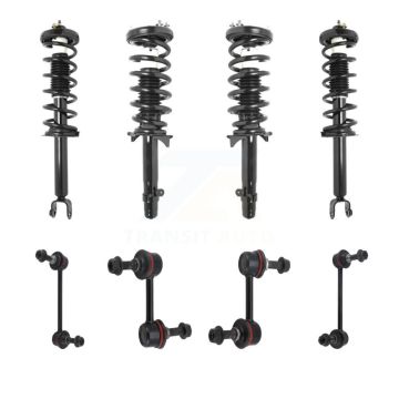 Front Rear Complete suspension Strut & TOR Bar Link Kit (8Pc) For 2009-2014 Acura TSX KSS-107837