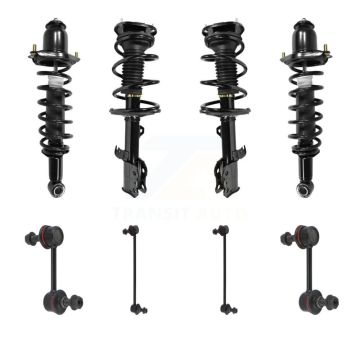 Front Rear Complete Strut & TOR sway Bar Link Kit (8Pc) For 2003-2006 Toyota Corolla KSS-107844