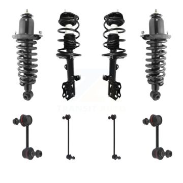 Front Rear Complete Strut & TOR Bar Link Kit (8Pc) For Toyota Matrix Pontiac Vibe AWD KSS-107847