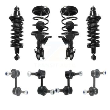 Front Rear Complete suspension Strut & TQ Bar Link Kit (8Pc) For Honda Civic Acura EL KSS-107859