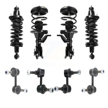 Front Rear Complete suspension Strut & TQ sway Bar Link Kit (8Pc) For Honda Civic KSS-107860