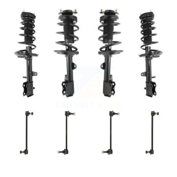 Front Rear Complete Strut & TQ sway Bar Link Kit (8Pc) For 2013-2016 Toyota Venza AWD KSS-107870