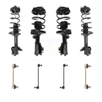 Front Rear Complete suspension Strut & TQ Bar Link Kit (8Pc) For Mazda Protege Protege5 KSS-107876