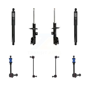 Front Rear Strut Shock & TOR Bar Link Kit (8Pc) For Chevrolet Equinox GMC Terrain KSS-107920