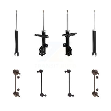 Front Rear Suspension Strut Shock & TOR sway Bar Link Kit (8Pc) For Hyundai Elantra KSS-107941