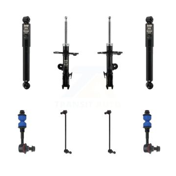 Front Rear Suspension Strut Shock & TOR Bar Link Kit (8Pc) For 2006-2012 Toyota RAV4 KSS-107948