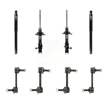 Front Rear Strut Shock & TQ Bar Link Kit (8Pc) For 2007-2010 Ford Edge Lincoln MKX KSS-107965